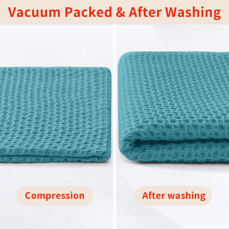 100% Cotton Waffle Weave Kitchen Dish Cloths 6 (6 Count)