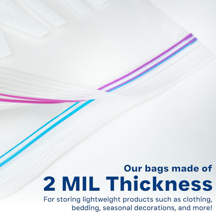 Large Storage Bags, 18"x24" Jumbo Plastic Bag, BPA Free, 5 Gallon XL Zipper Lock Baggies for Clothes Pillow Travel Moving - 15 Jumbo Bags