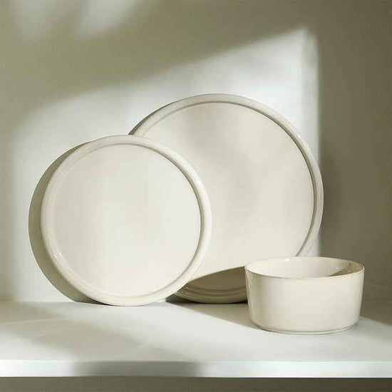 Stone Lain Eden 4-Piece Dinner Plate Set Stoneware, Beige