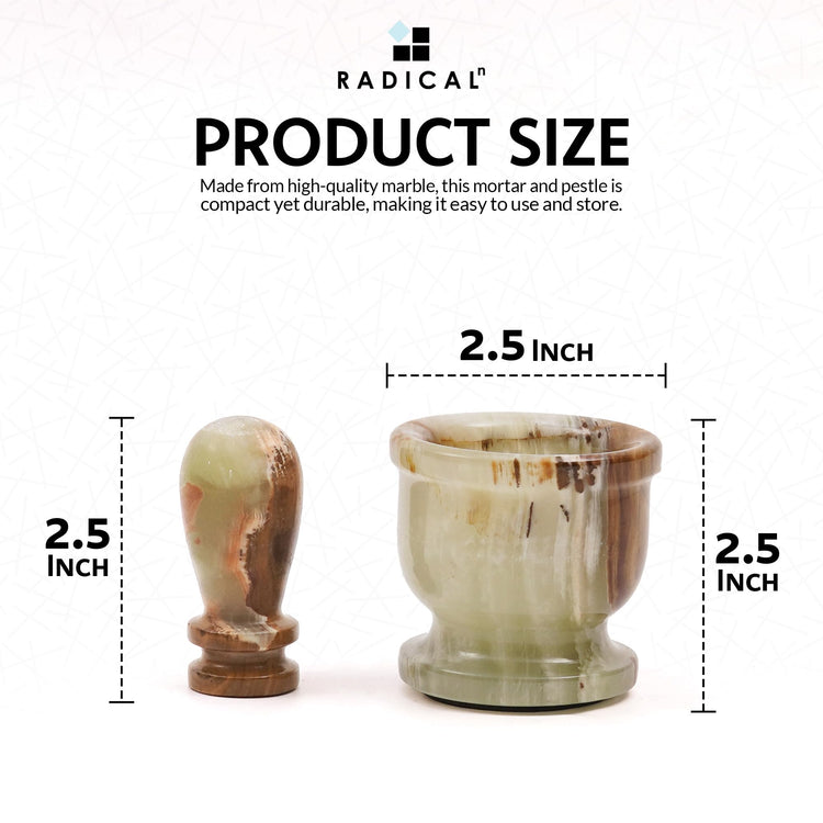 Marble Mortar and Pestle Set Small Spice Grinder & Herb Grinder