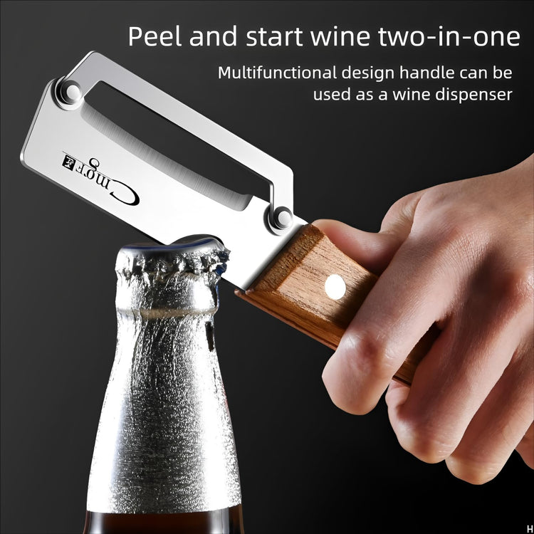 Vegetable Peeler Wooden Handle Sharp Stainless Steel Blade for Fruit