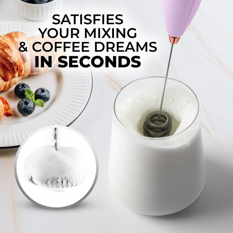 Powerful Milk Frother Wand With Duracell Batteries