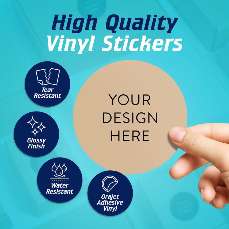 Custom Vinyl Stickers Your Image (100 Count)
