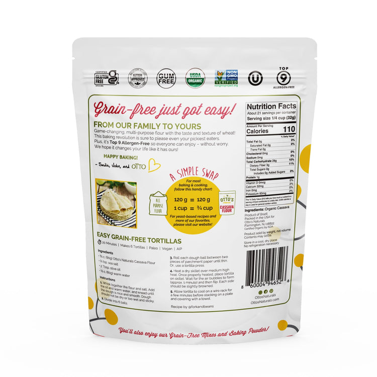 Multi Purpose Organic Cassava Flour (24 Ounce)