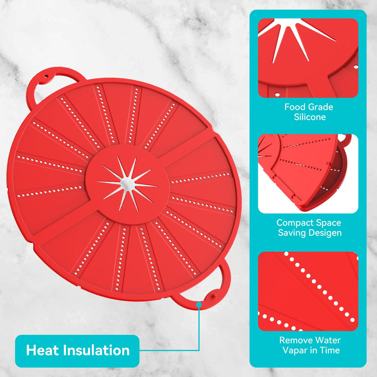 Foldable Silicone Splatter Screen for 10