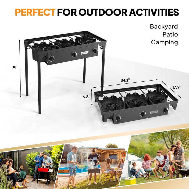 3 Burner Propane Gas Stove
