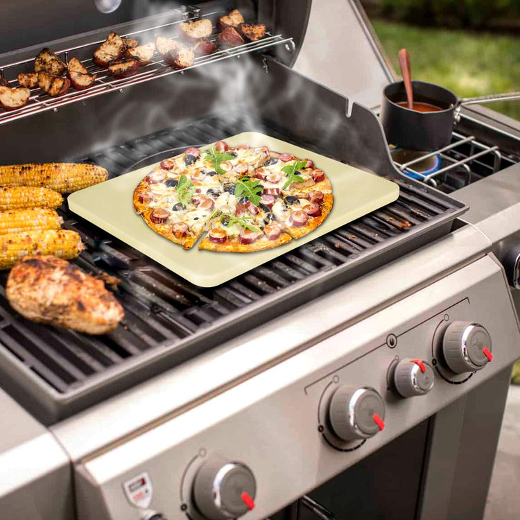 15"x12" Pizza Stone for BBQ Oven Grill