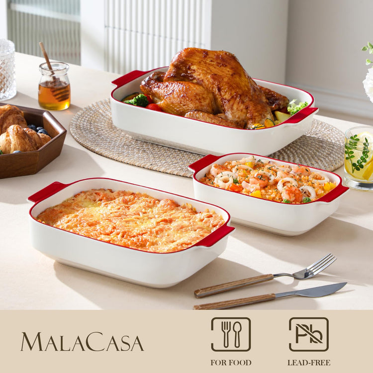 Ceramic Casserole Dishes Set of 3 (3 Count)
