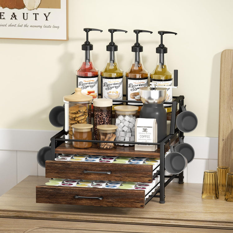 Coffee Syrup Rack Organizer