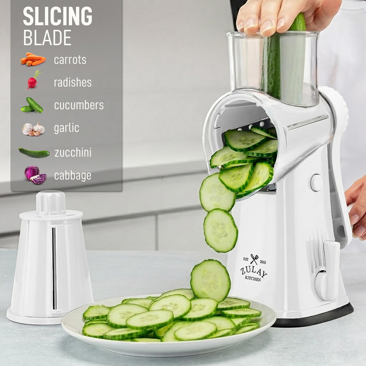 Rotary Cheese Grater 5 Blade Cheese Shredder