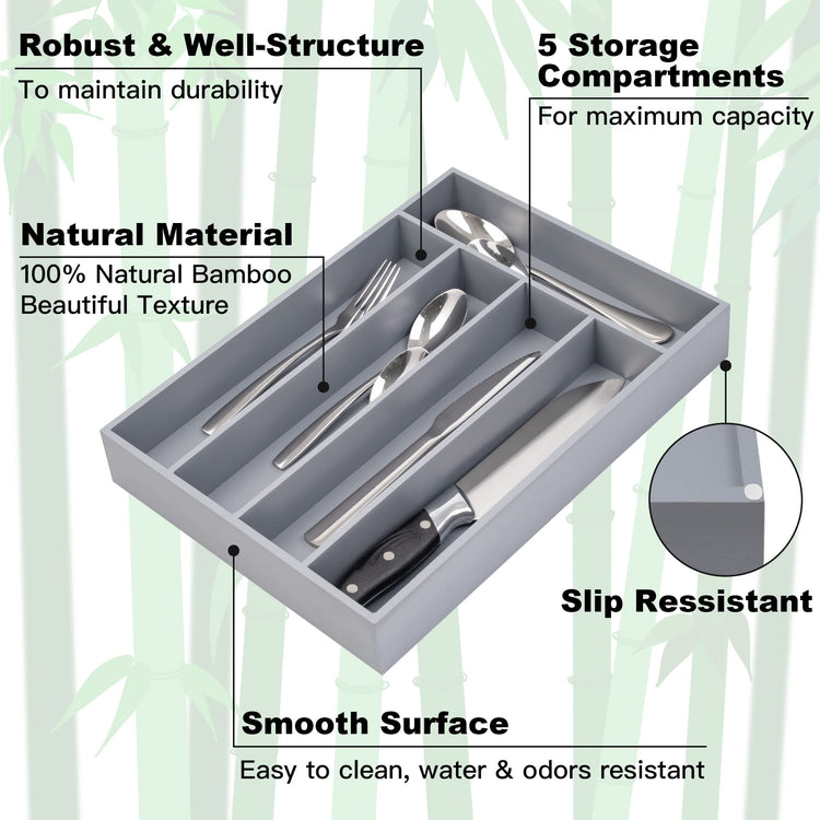 Bamboo Silverware Holder