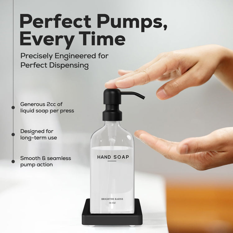 Glass Hand and Dish Soap Dispenser Set by Brighter Barns