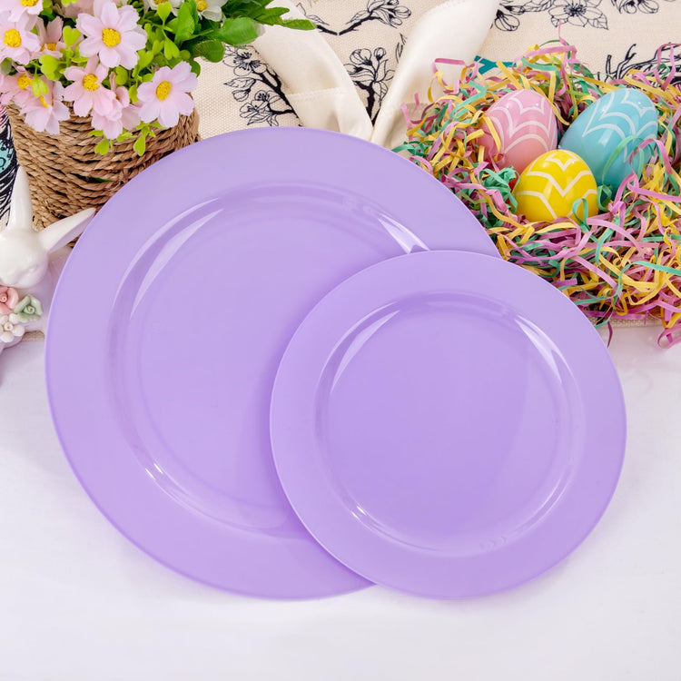 60PCS Purple Plates (60 Count)
