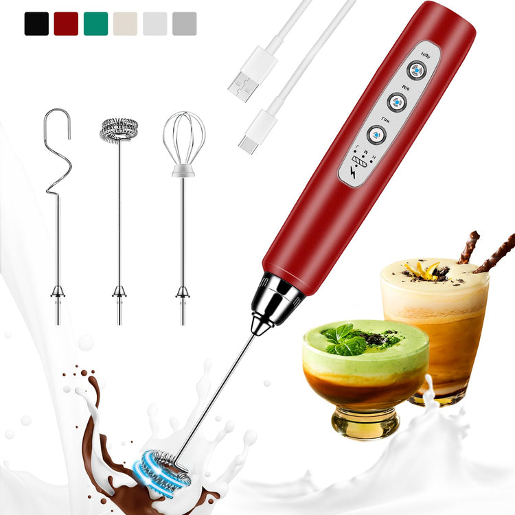 Milk Frother Handheld Rechargeable