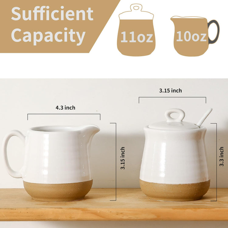 Ceramic Sugar and Creamer Set