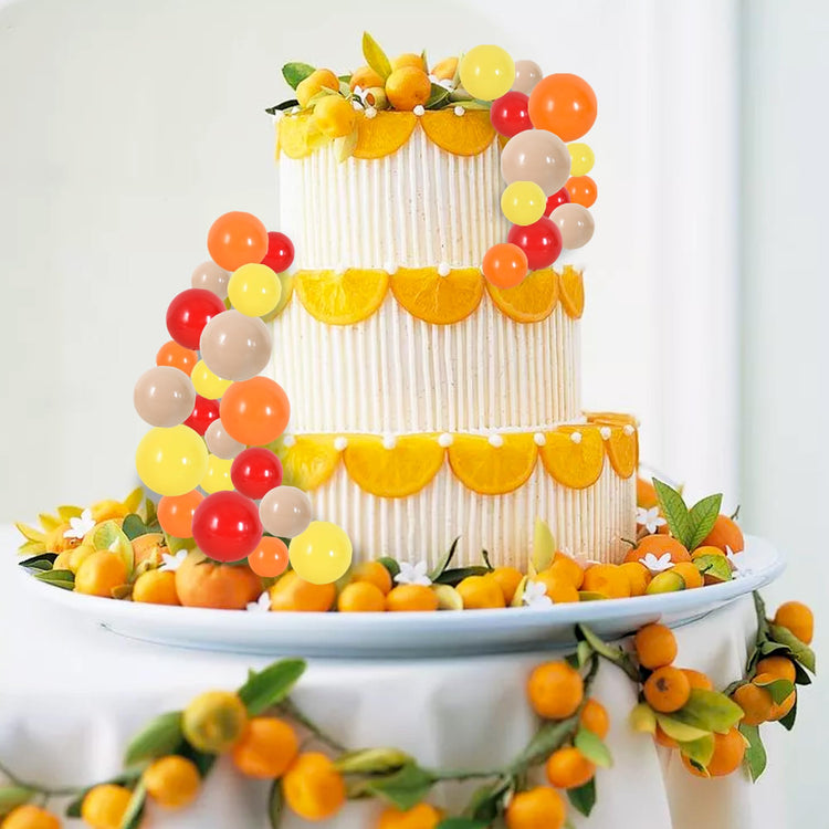 40 Pcs Ball Cake Toppers Mini Balls Cake Decorations Sticks Foam Balls DIY Cake Topper Insert Balls for Fall Autumn Harvest Thanksgiving Birthday Baby Shower Cake Decorations (40 Count)