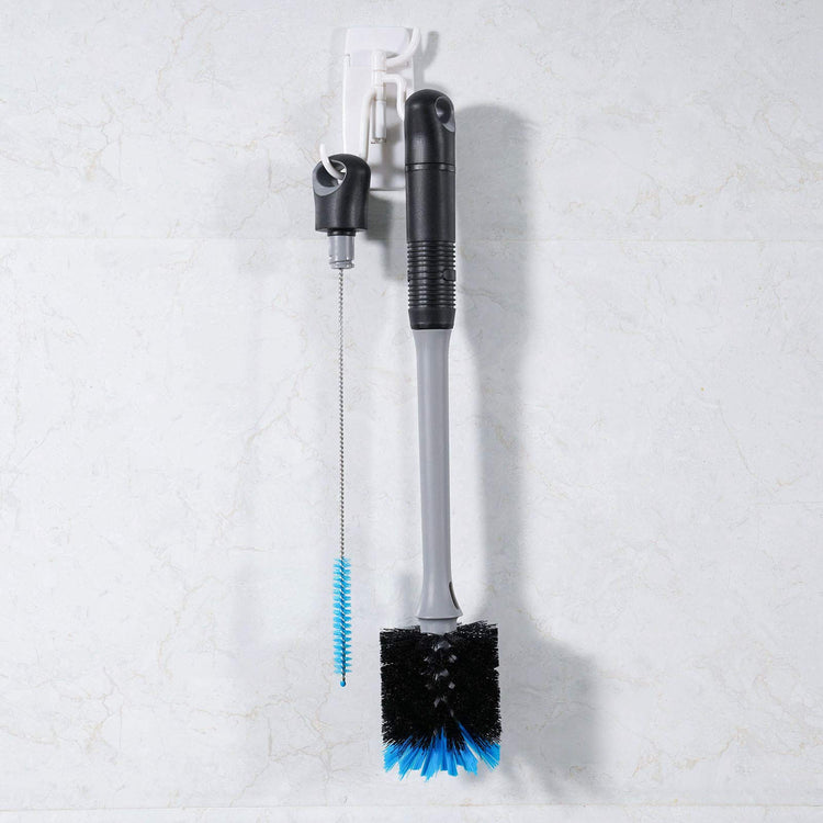 2-in-1 Bottle Brush and Straw Cleaner Brush, Black, 1 Pack