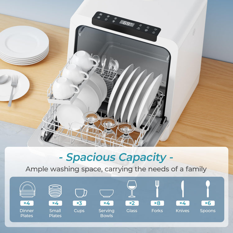 8 Programs Countertop Dishwasher