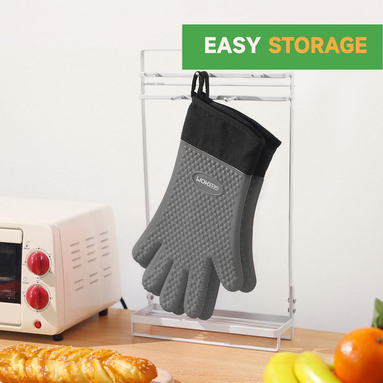 BBQ Gloves Heat Resistant Oven Mitts (2 Count)