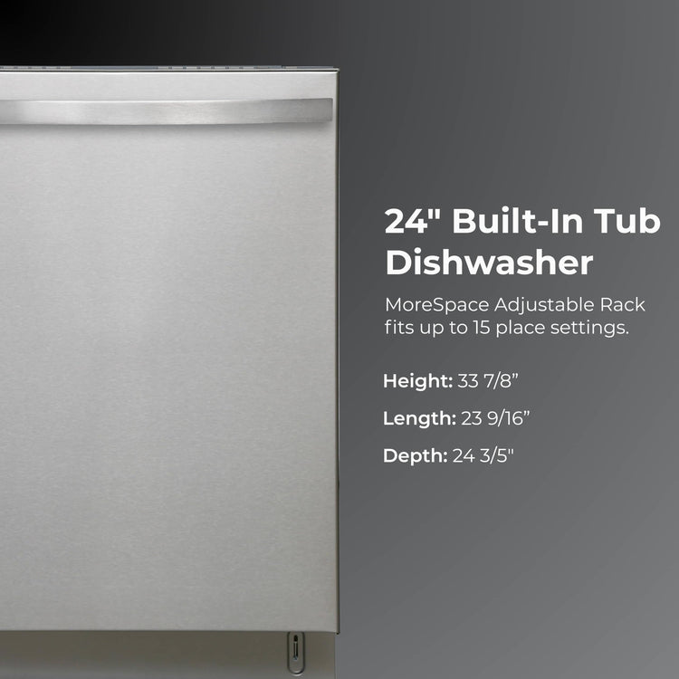 24" Built In Dishwasher