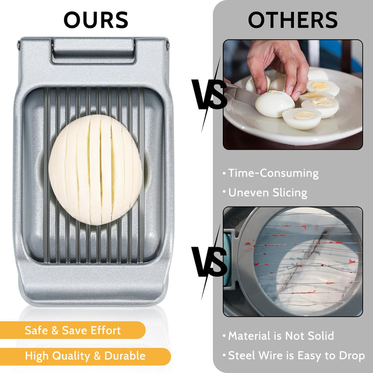 Heavy Duty Stainless Steel Wire Egg Slicer for Hard Boiled Eggs