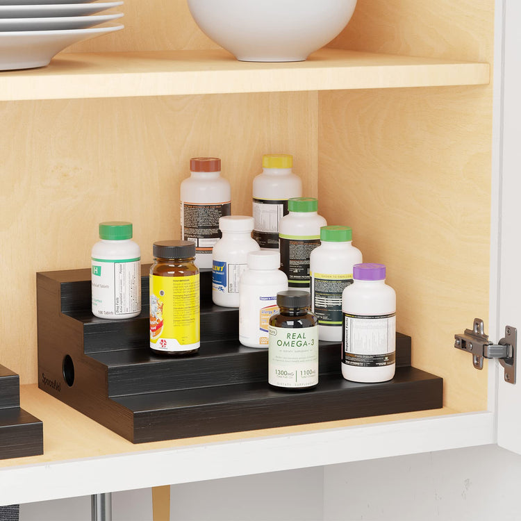 Bamboo Spice Rack Organizer for Cabinet
