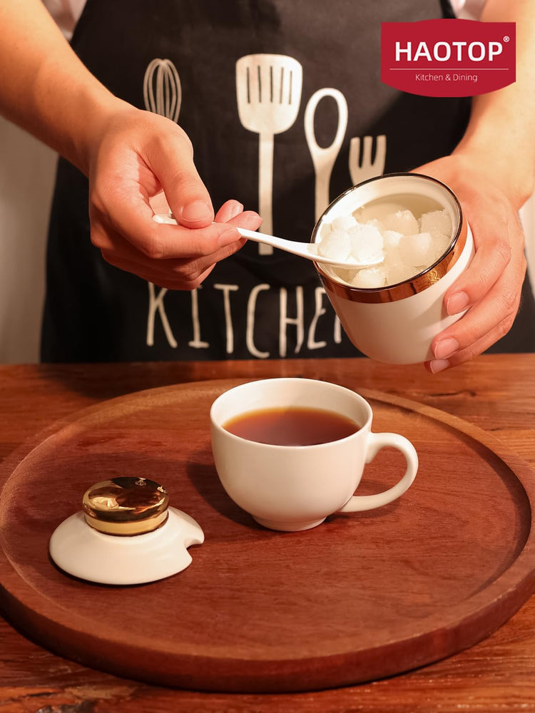 8 oz Sugar Bowl with Lid and Spoon