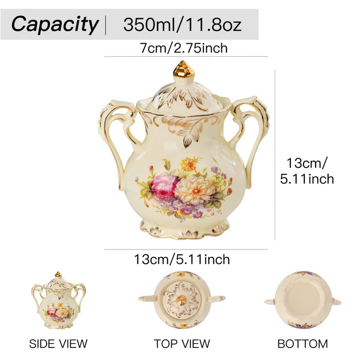 Ceramic Sugar and Creamer Set
