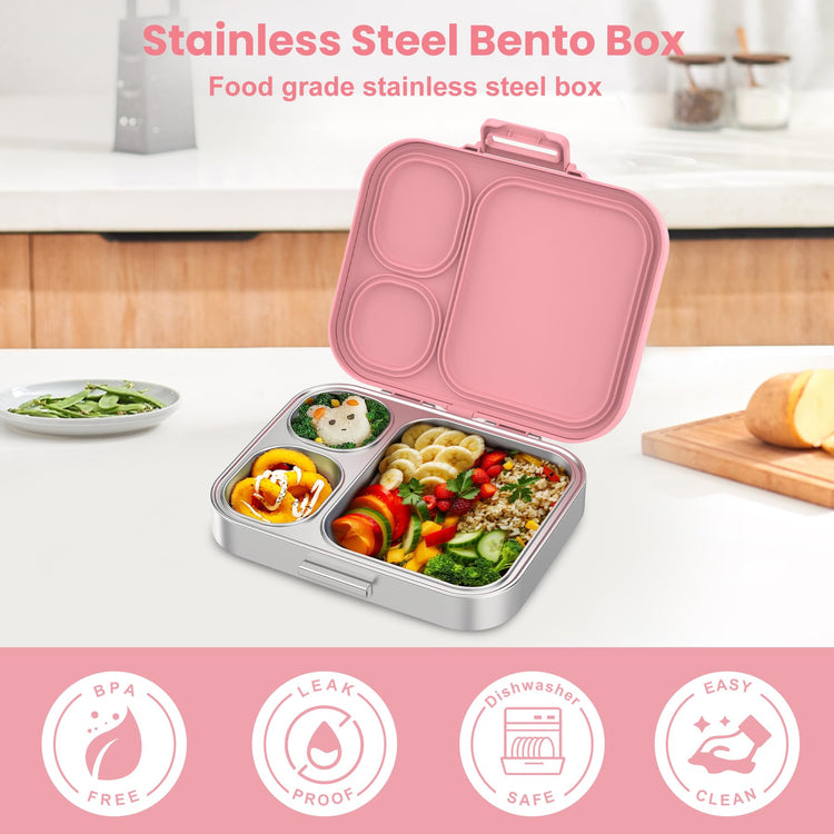 Stainless Steel Bento Lunch Box for Kids
