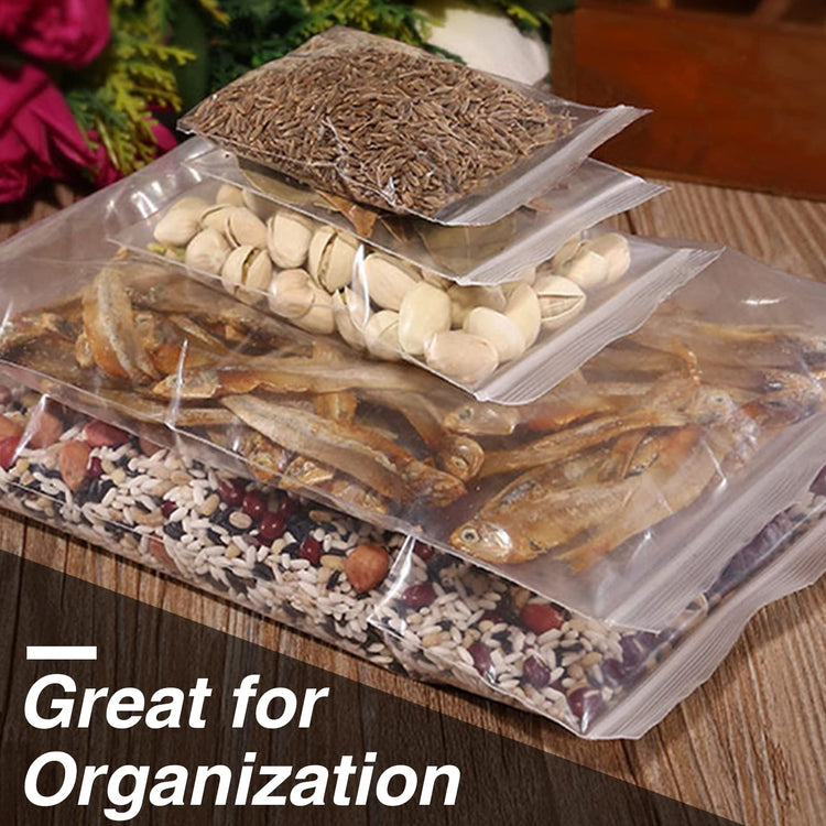 200Pcs 4x6 inch Clear Plastic Zip Bags