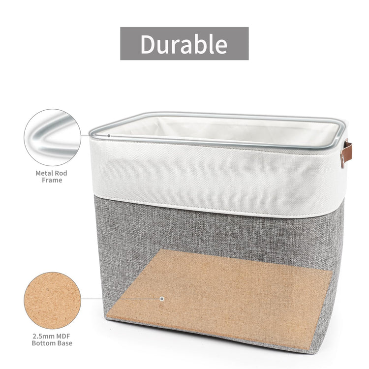 Large Fabric Storage Baskets (3 Count)