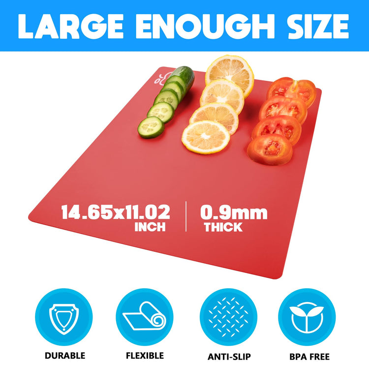 4 Pieces Flexible Cutting Boards (4 Count)