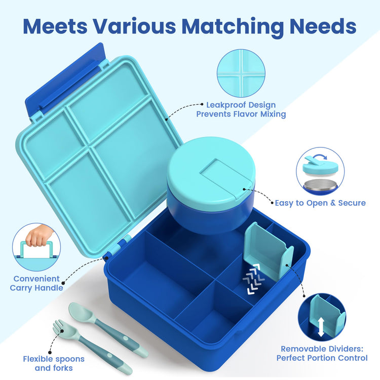 Bento Lunch Box for Kids with 8oz Soup Thermo