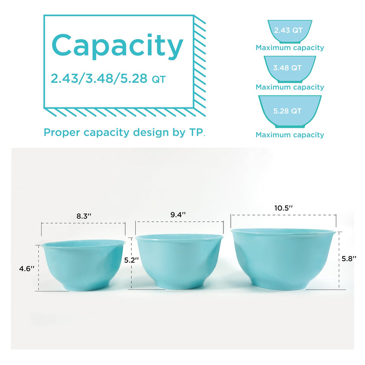 Melamine Mixing Bowl Set with Lids