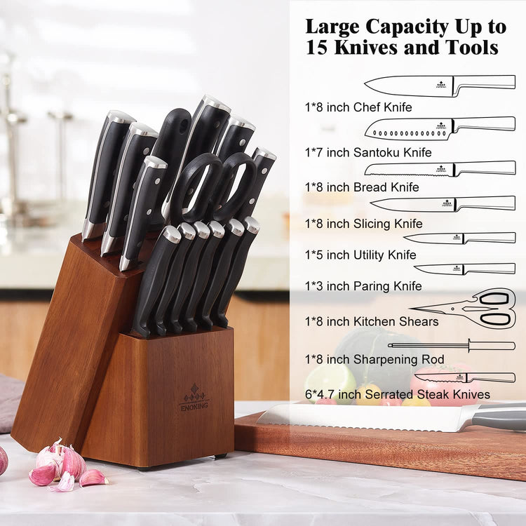 15 Slots Universal Knife Block (15 Count)