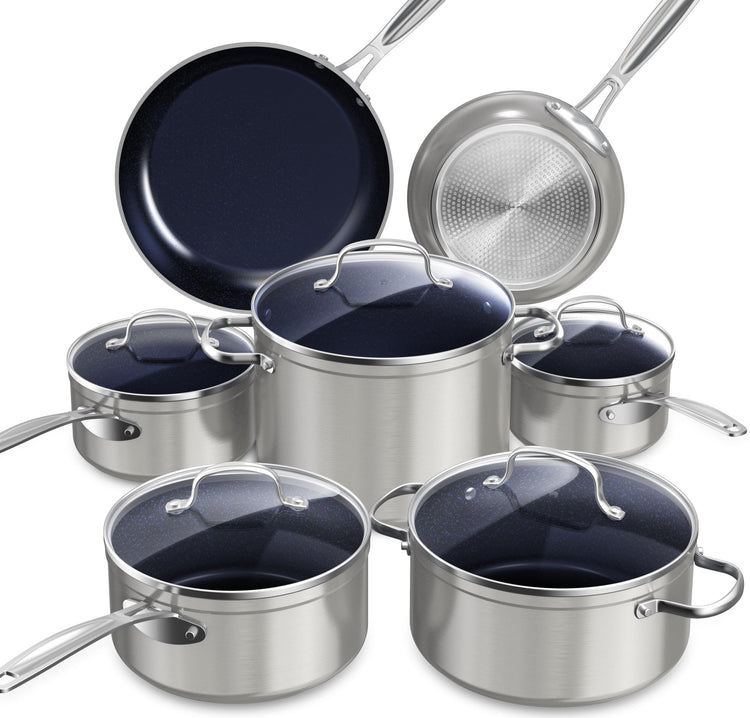 Healthy Duralon Blue Ceramic Nonstick Cookware Set