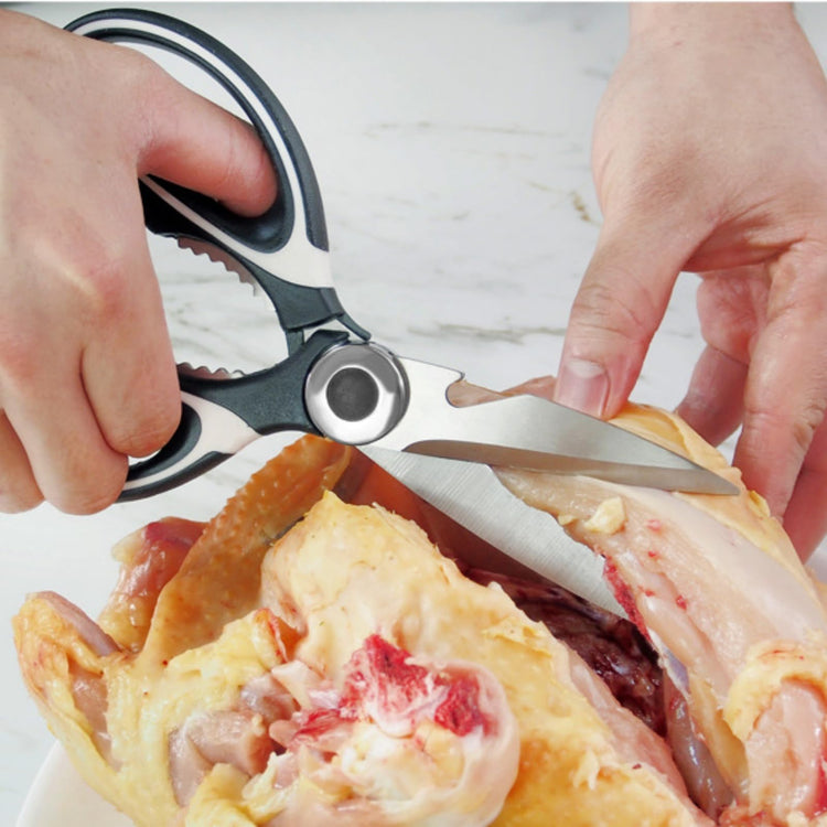Kitchen Scissors Utility Chopping Scissor Professional Shears for Meat Cutting Sharp Kitchenaid Shears Multipurpose Scissor for Food Outdoor BBQ No Rust + 100 Pcs Plastic Gloves Disposable