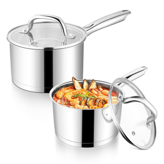 1 &2 Qt Saucepan with Lid (2 Count)
