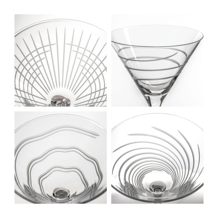Symmetry Martini Cocktail Glass (4 Count)