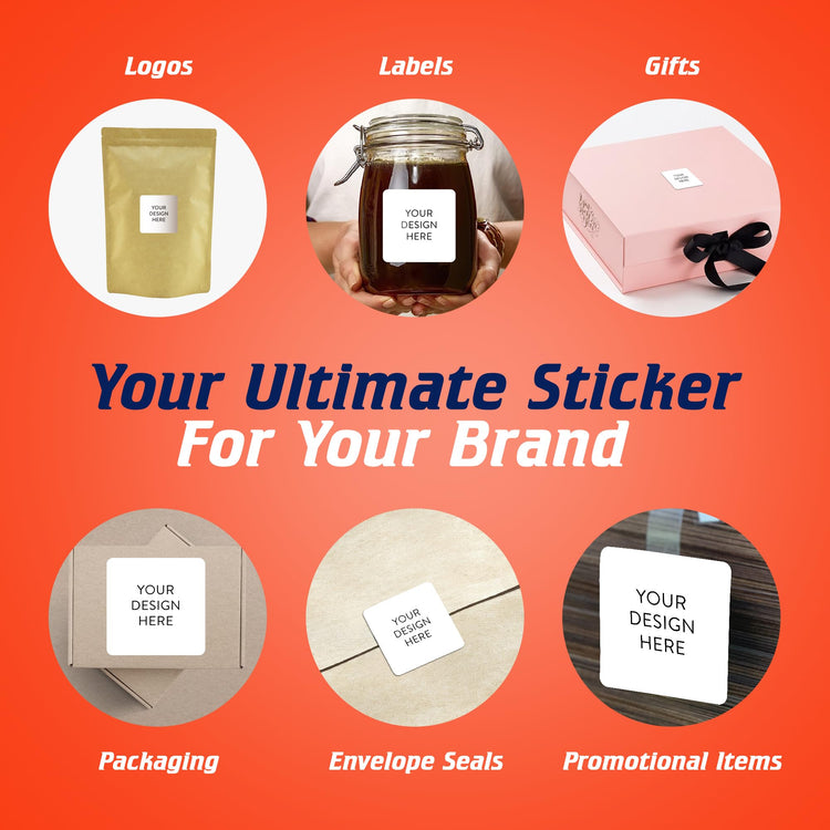 Custom Vinyl Stickers Your Image (100 Count)