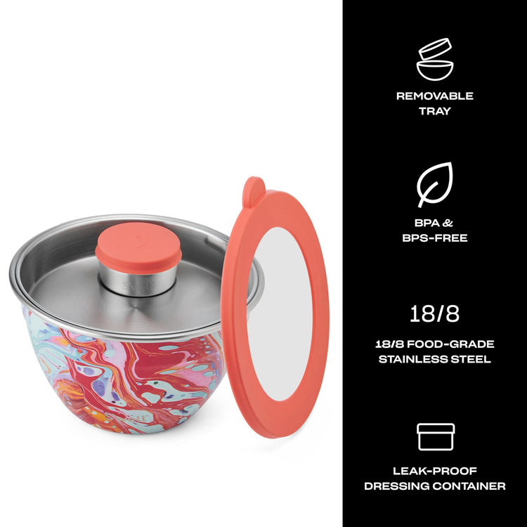 Stainless Steel Salad Bowl Kit 64oz