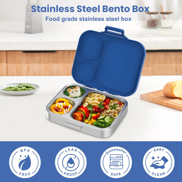 Stainless Steel Bento Lunch Box for Kids