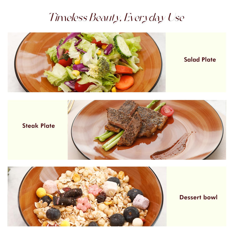 HomeVss Stoneware Sonoma Dinnerware Set