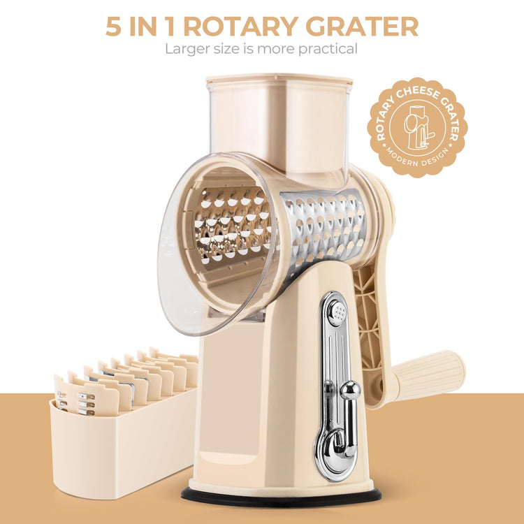 Rotary Cheese Grater 5 Blades