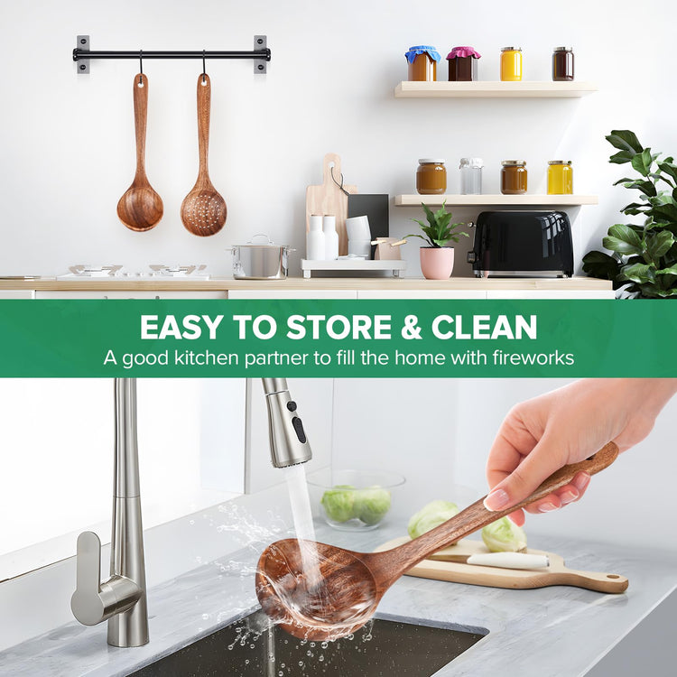 Wooden Soup Ladle Spoons for Cooking Serving