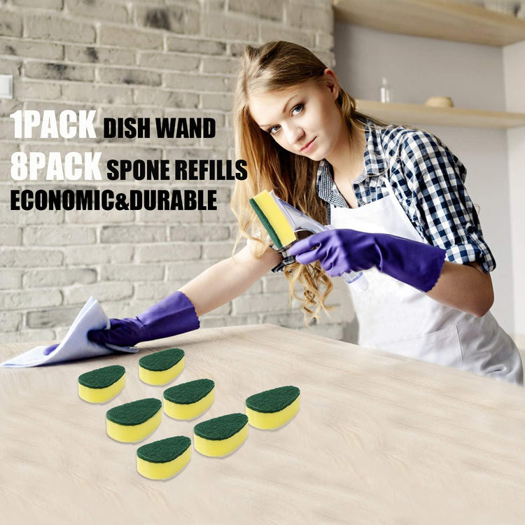 Dish Wand with 7Pack Replacement Dish Wand Sponges