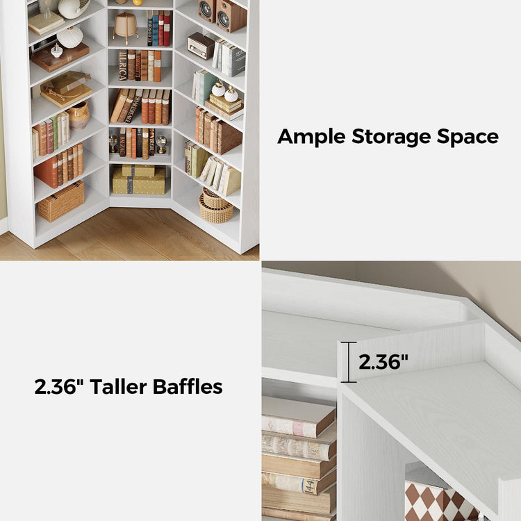 Corner Bookshelf (7 Count)