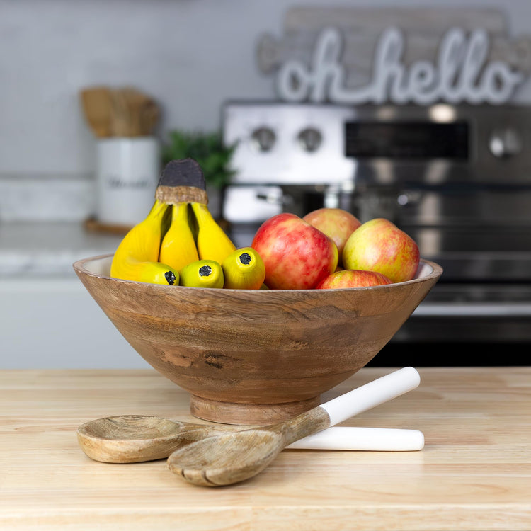 Wooden Salad Bowl Set