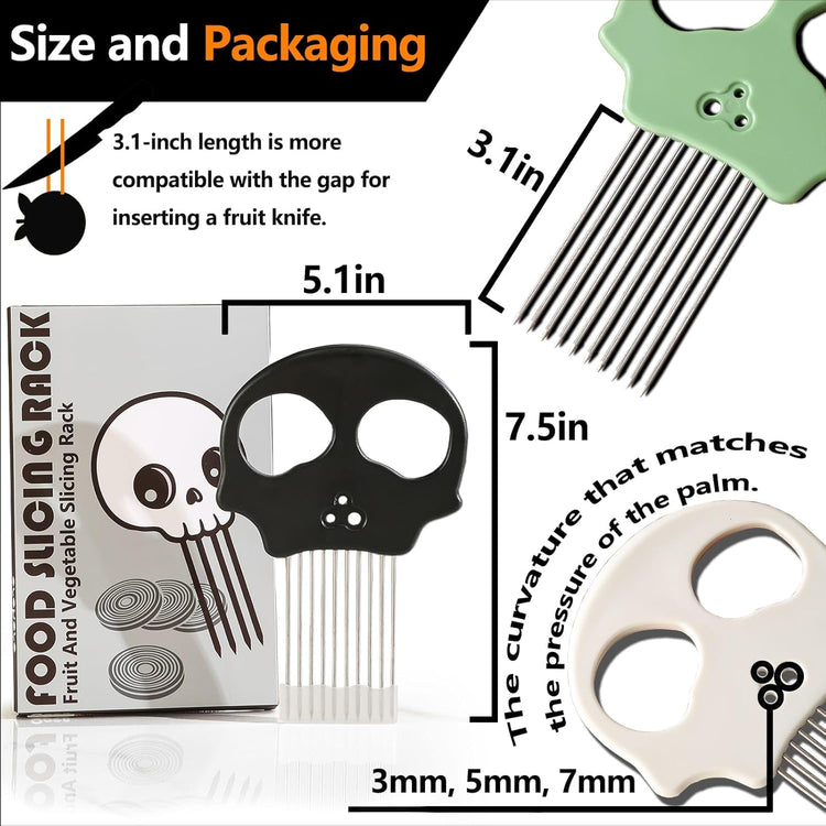 Stainless Steel Onion Cutter & Egg Slicer – Multi-Function Vegetable Cutter and Herb Stripper for Avocados, Tomatoes, and Potatoes (Obsidian)