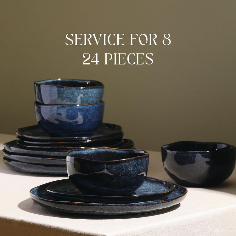 Mirella 24 Piece Stoneware Dinnerware Set (24 Count)